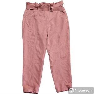 Dynamite Dusty Rose Paperbag Crop Pant - Size Large‎